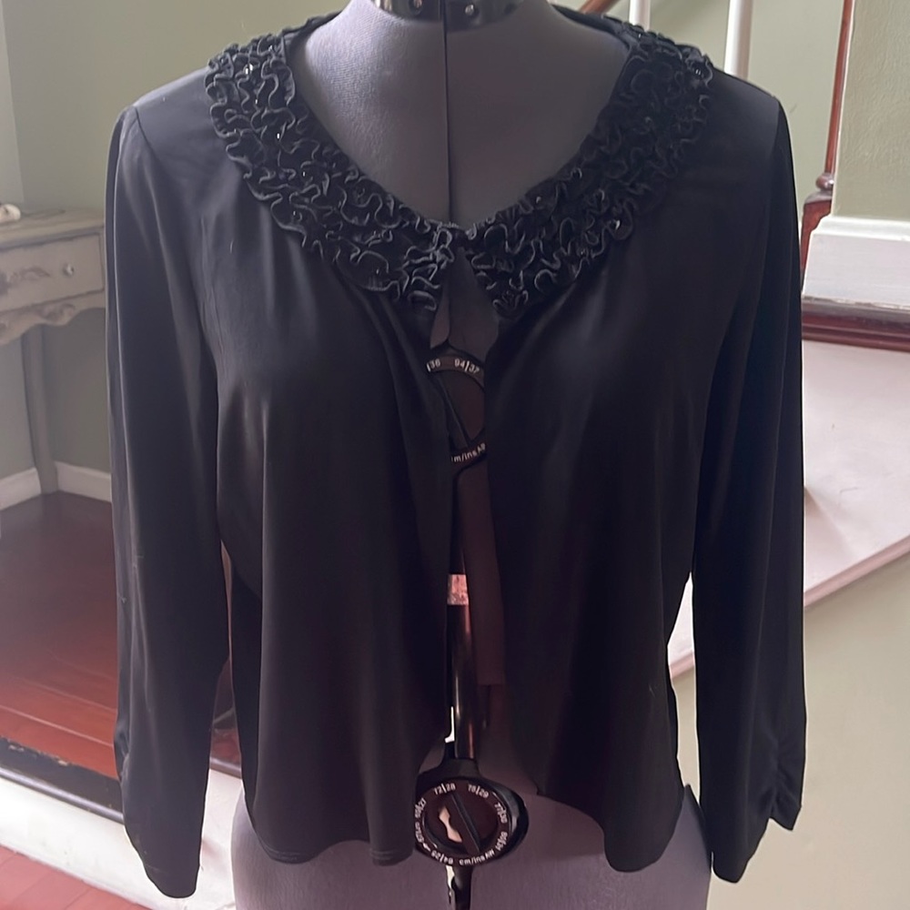 Women's 3/4 Sleeve Cropped Cardigans Sweaters Jackets Open Front